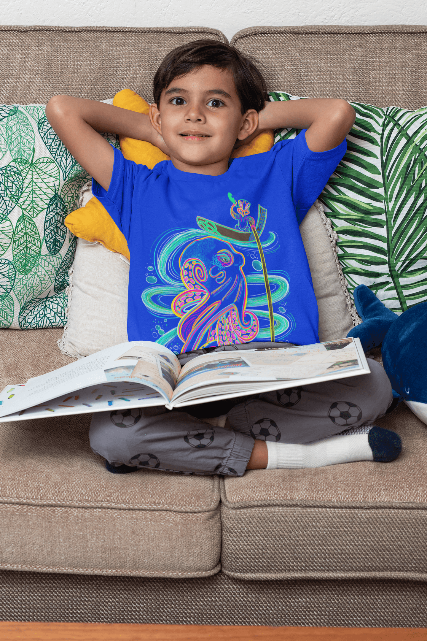 Kupe and Te Wheke Kids/Youth T-Shirt - River Jayden Art
