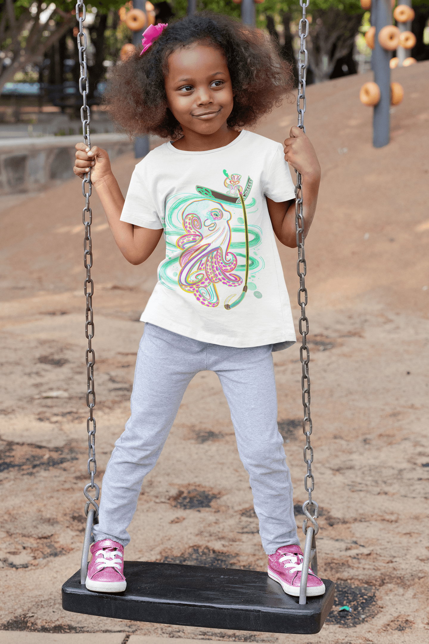 Kupe and Te Wheke Kids/Youth T-Shirt - River Jayden Art