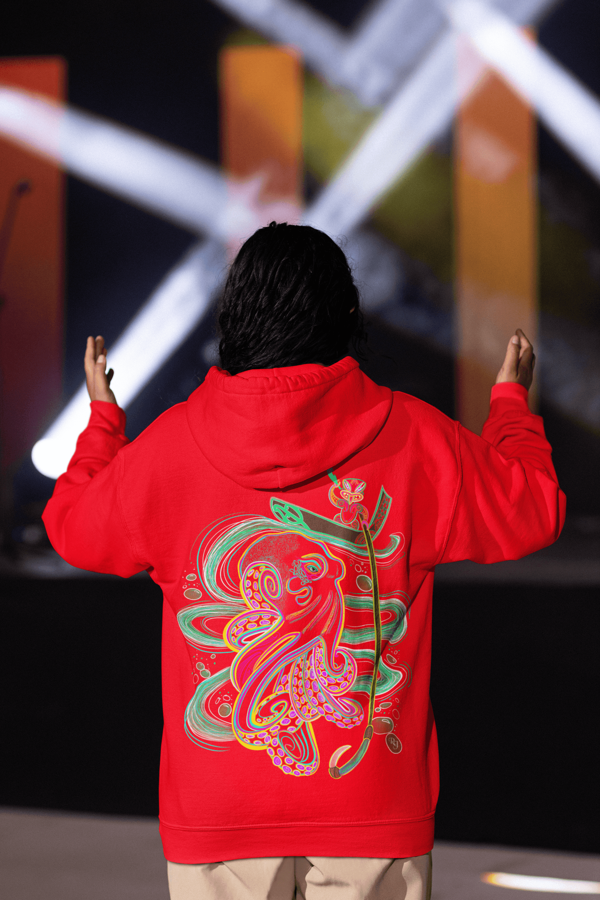 NEW - Kupe and Te Wheke Unisex Hoodie - River Jayden Art