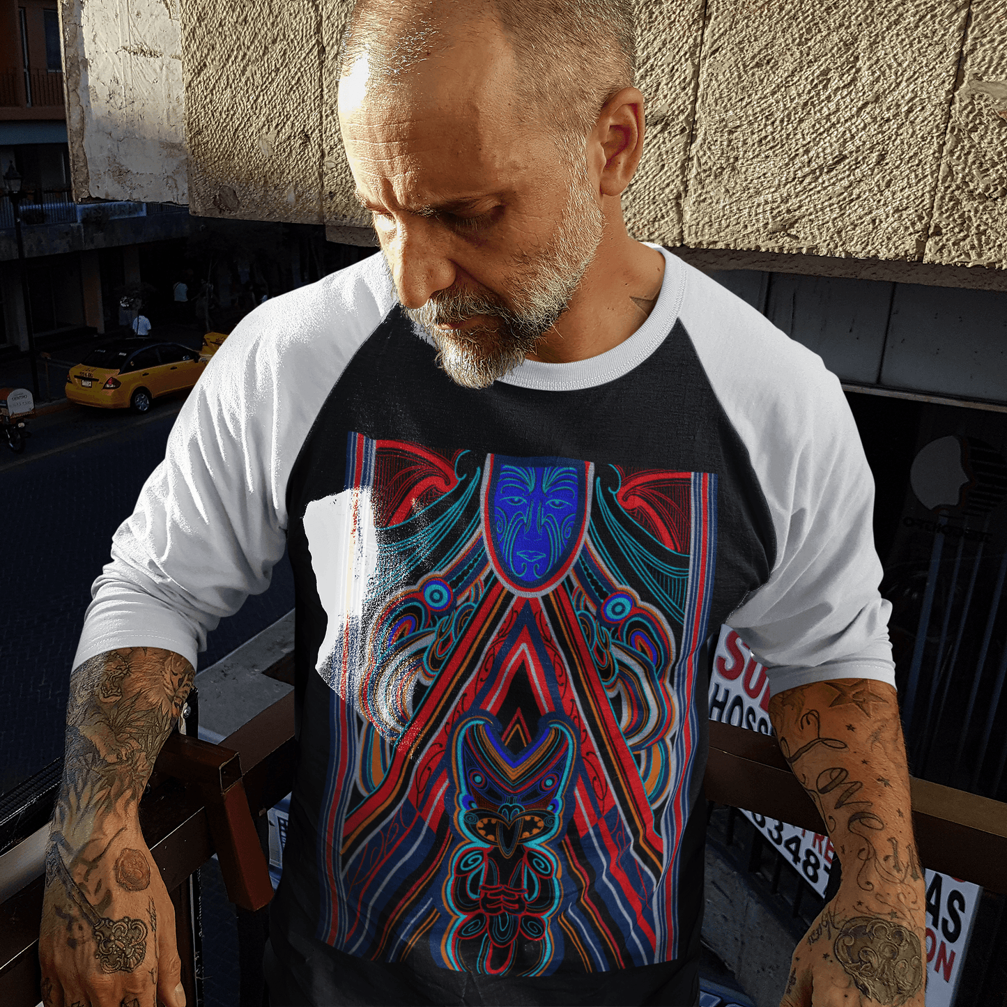 Rūaumoko - Raglan T-shirt - River Jayden Art