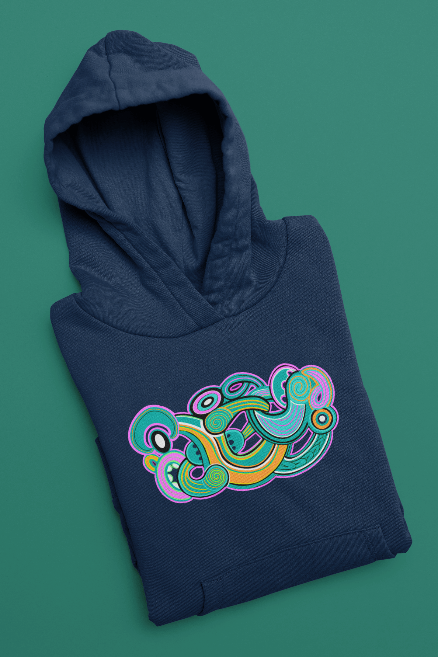 Te Tihi o Kahukura - Hoodie (Green Design) - River Jayden Art