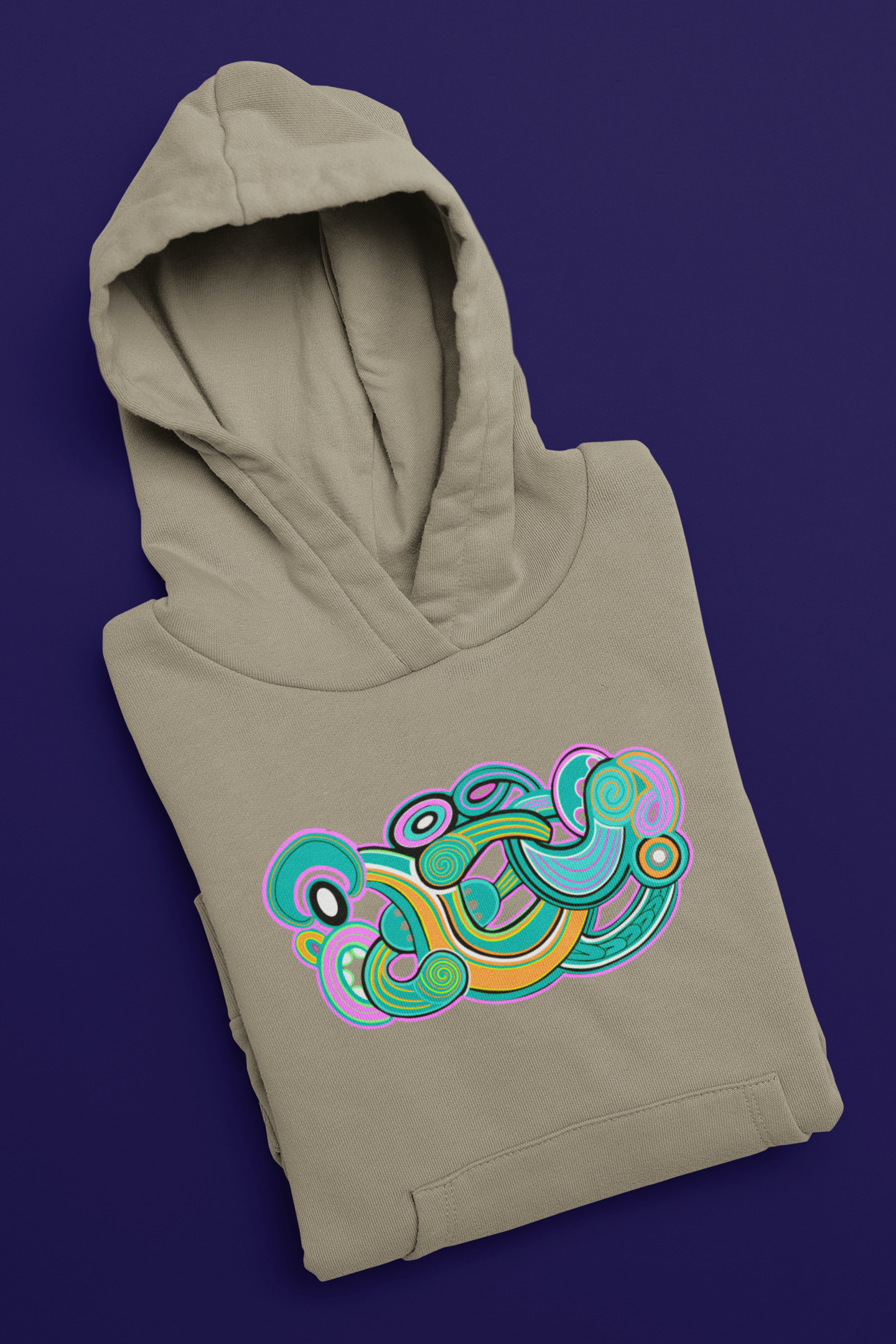 Te Tihi o Kahukura - Hoodie (Green Design) - River Jayden Art