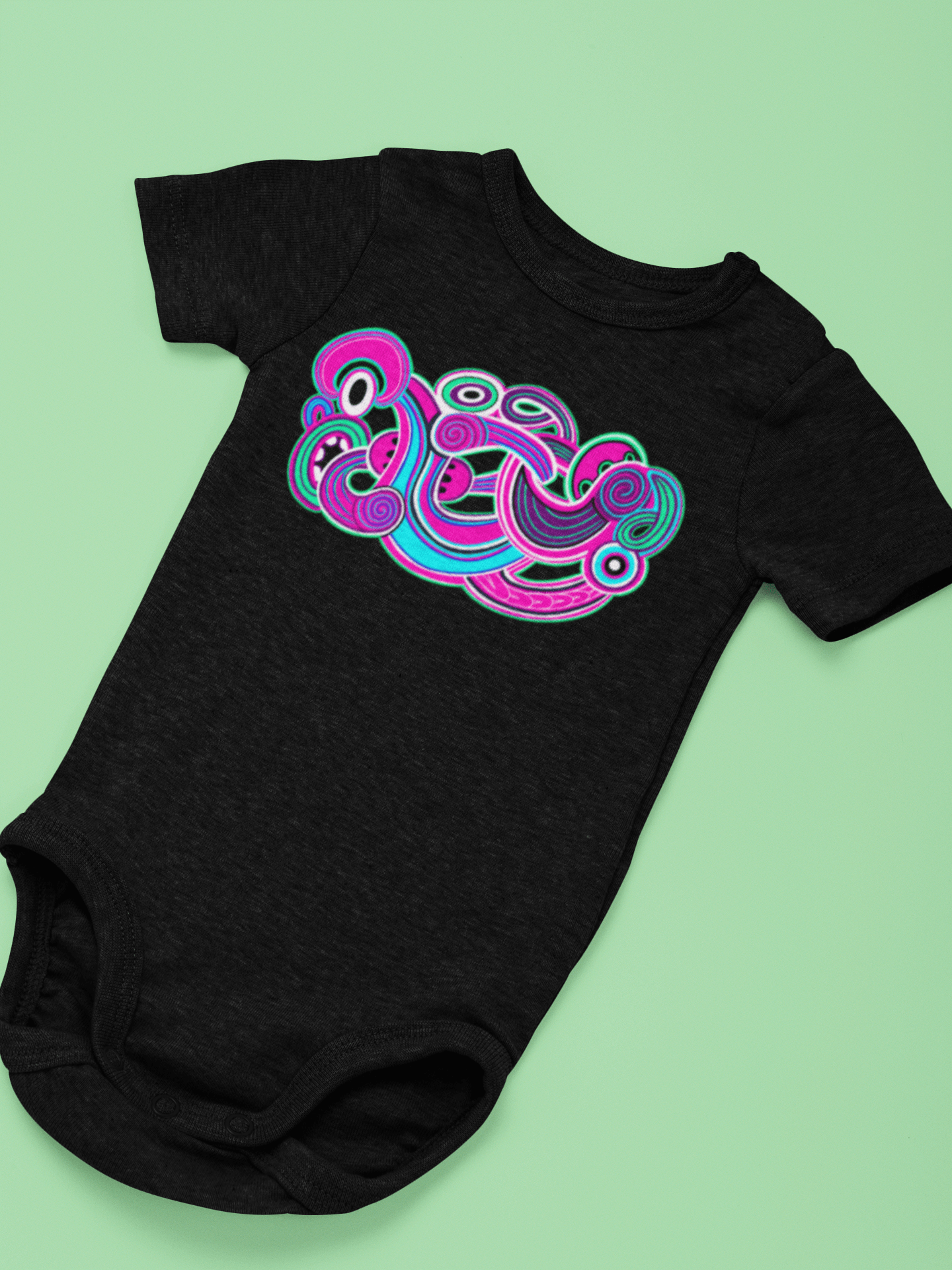 Te Tihi o Kahukura - Pēpē Onesie (Pink Design) - River Jayden Art