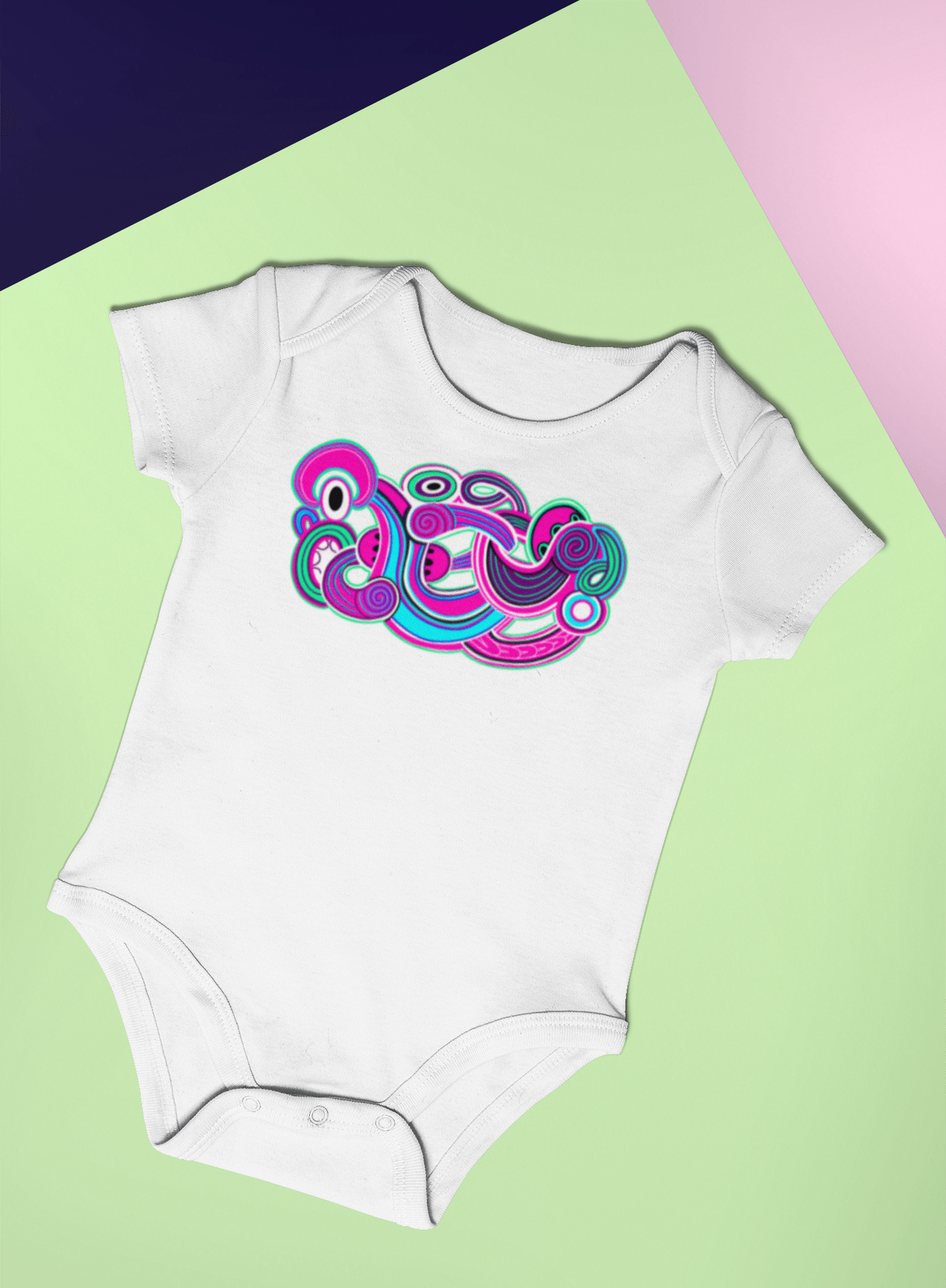 Te Tihi o Kahukura - Pēpē Onesie (Pink Design) - River Jayden Art