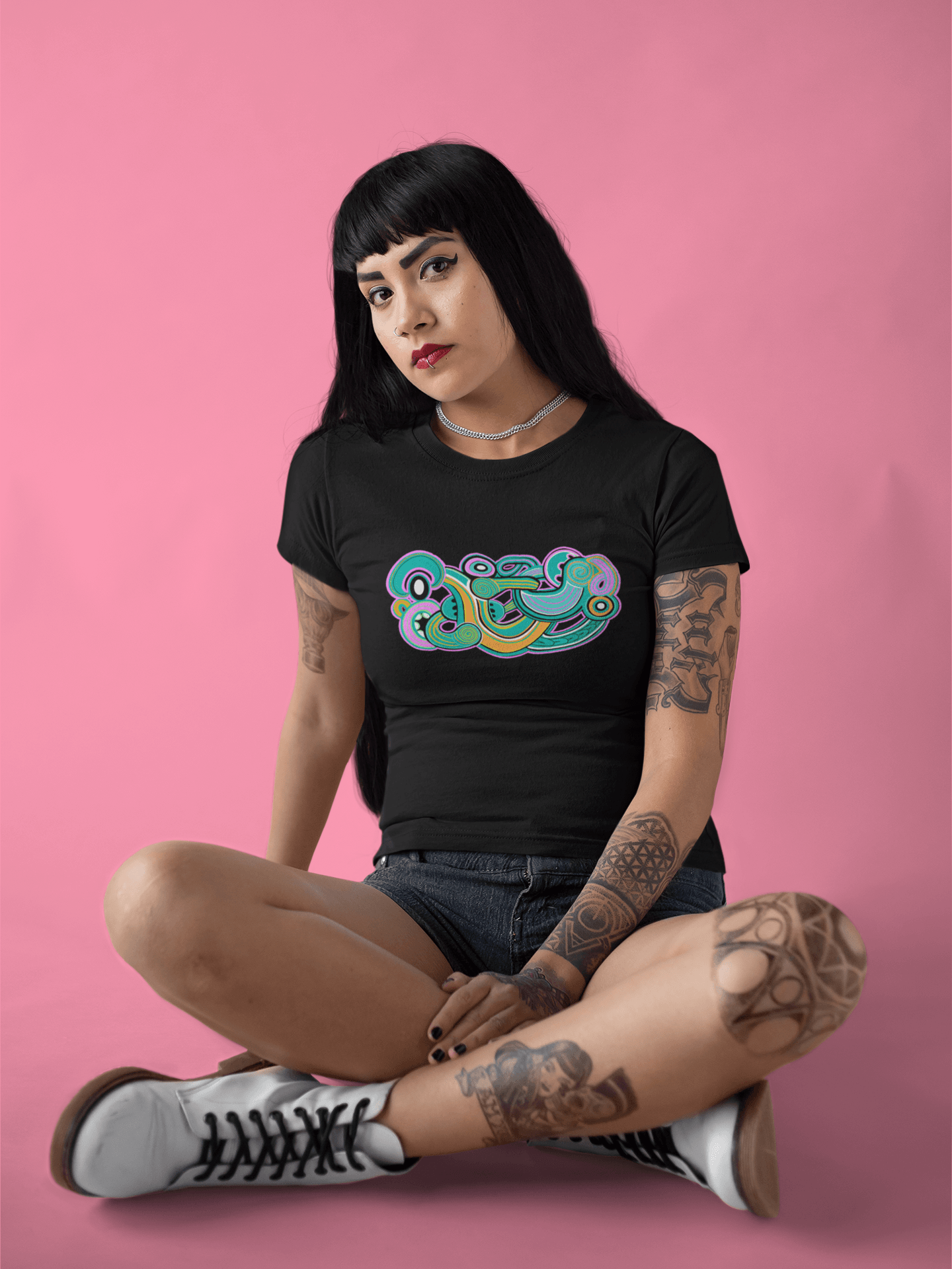 Te Tihi o Kahukura - Wāhine T-Shirt (Green Design) - River Jayden Art