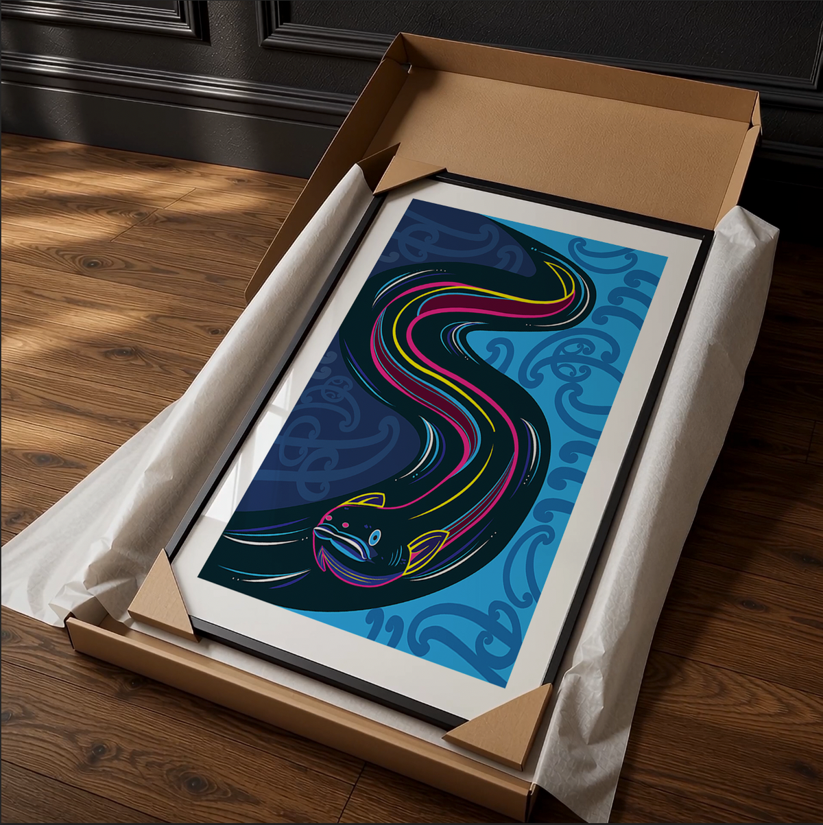 "Taonga o te Awa"- Glass Framed Print