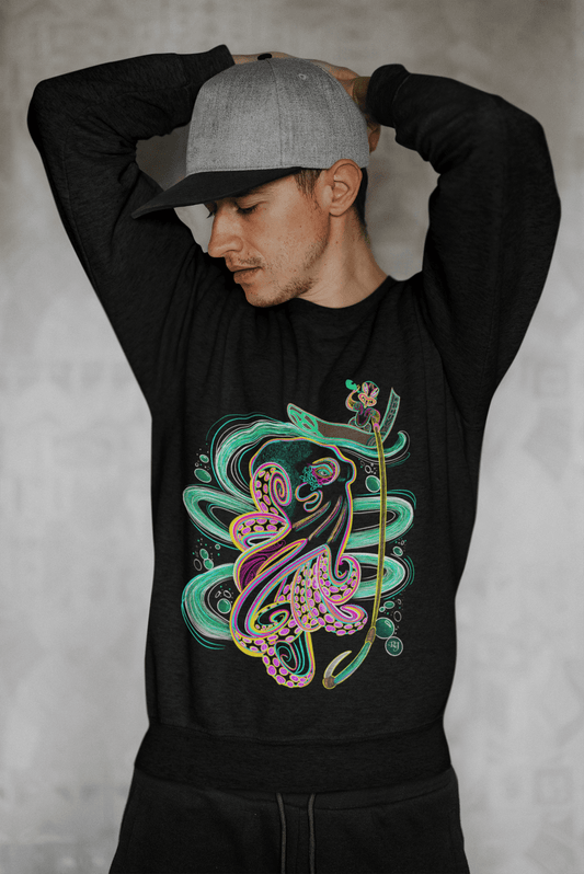 Kupe and Te Wheke Unisex Crew - River Jayden Art