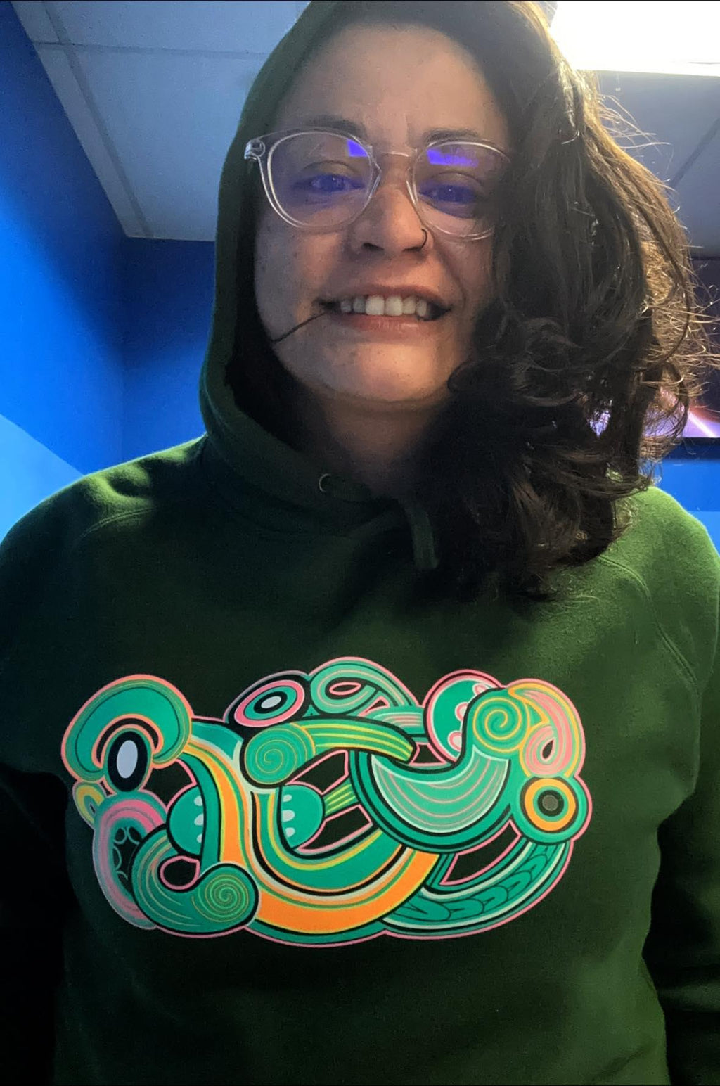 Te Tihi o Kahukura - Hoodie (Green Design) - River Jayden Art