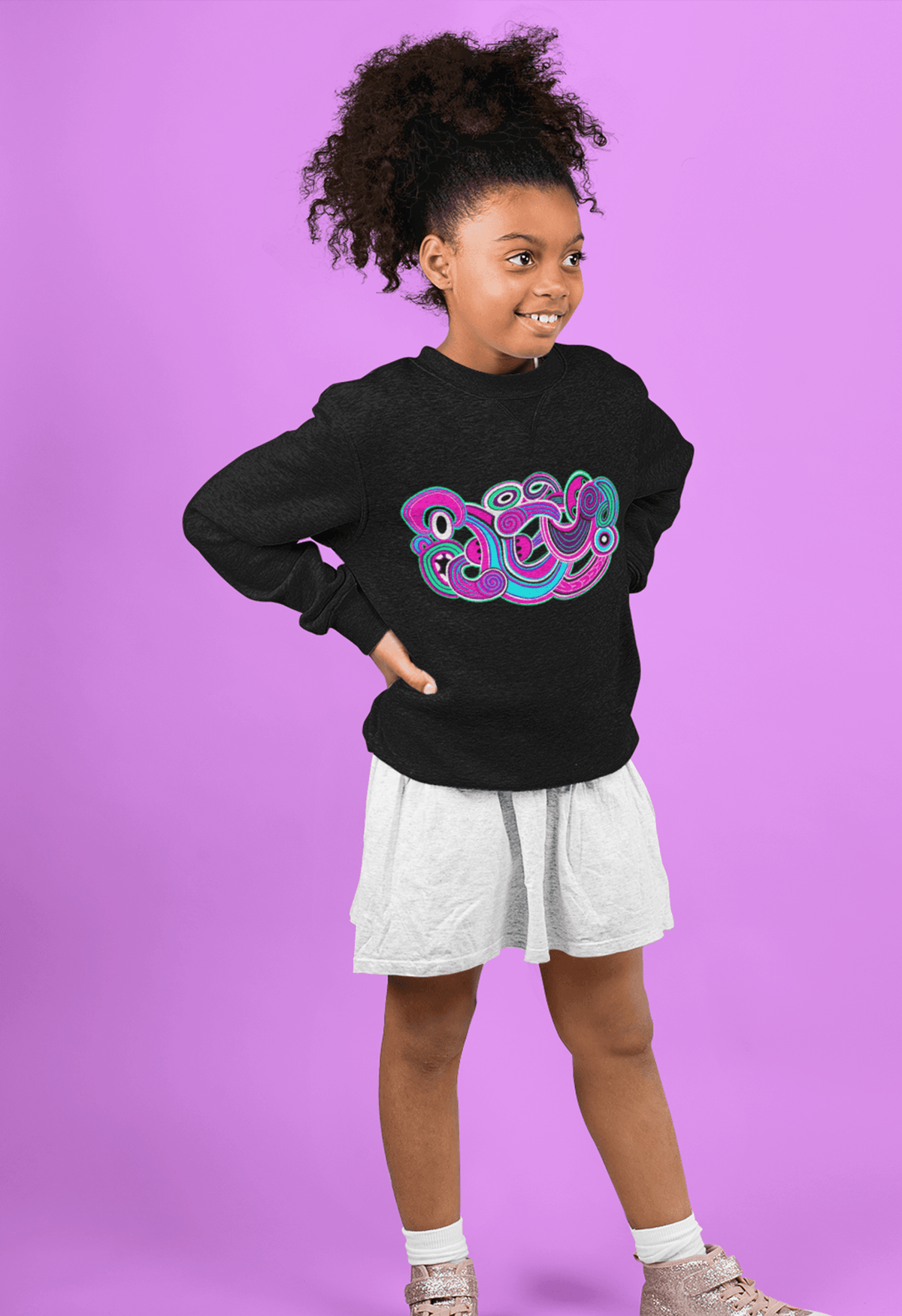 Te Tihi o Kahukura - Kids Crew (Pink Design) - River Jayden Art
