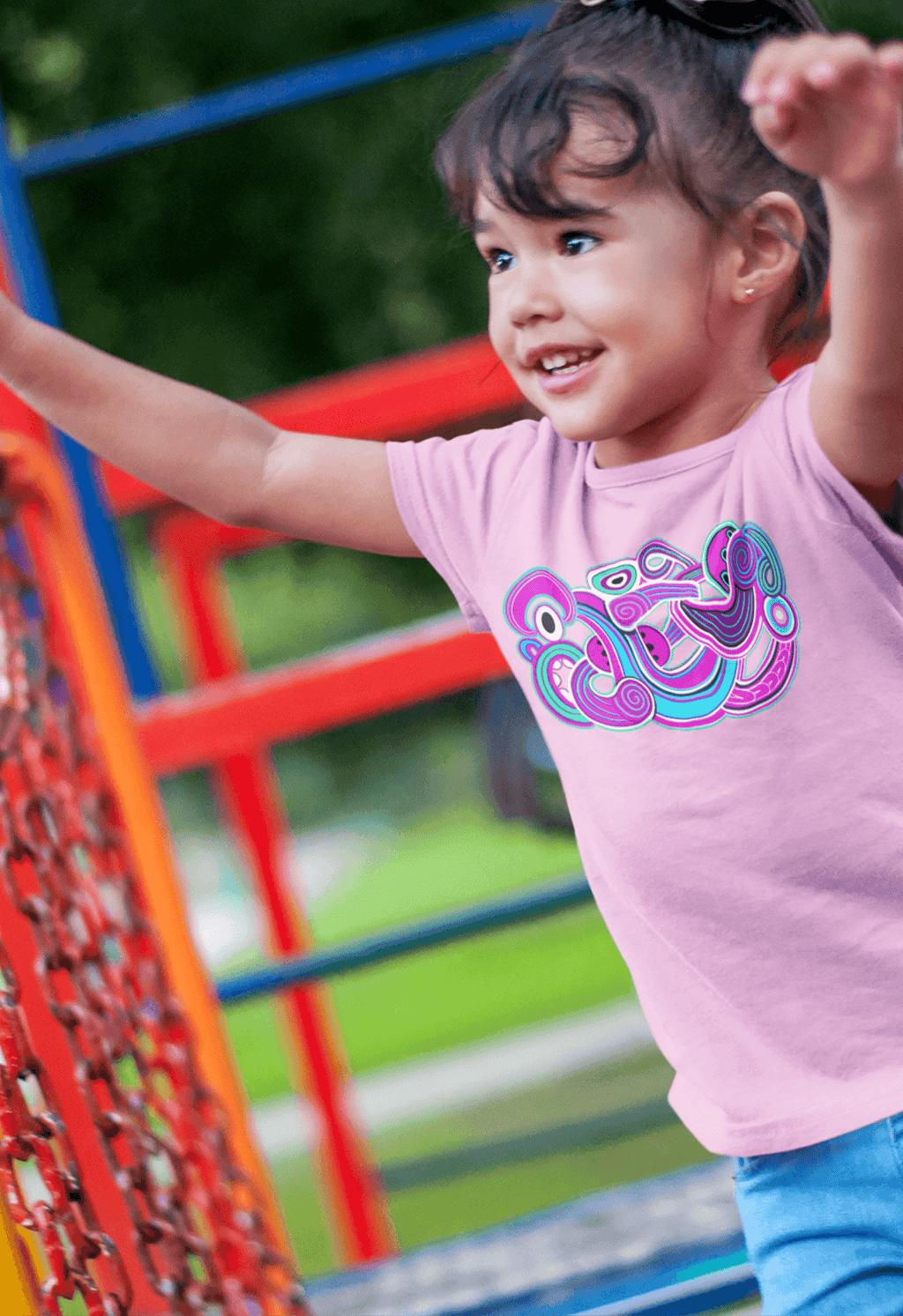 Te Tihi o Kahukura - Kids/Youth T-Shirt (Pink Design) - River Jayden Art