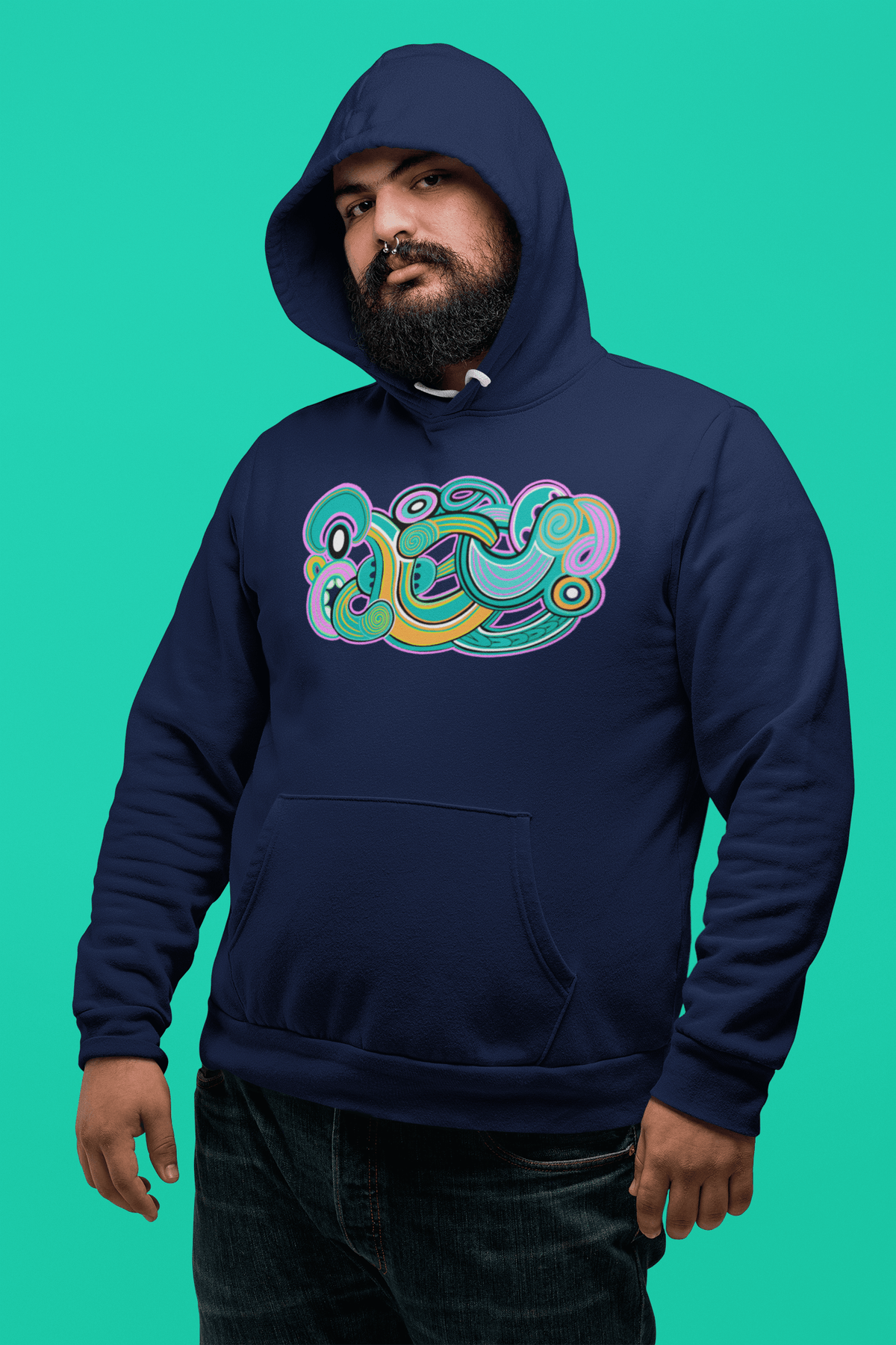Te Tihi o Kahukura - Plus Size Hoodie (Green Design) - River Jayden Art