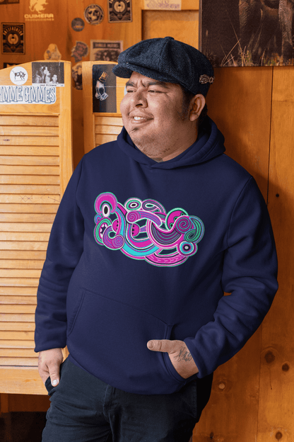 Te Tihi o Kahukura - Plus Size Hoodie (Pink Design) - River Jayden Art