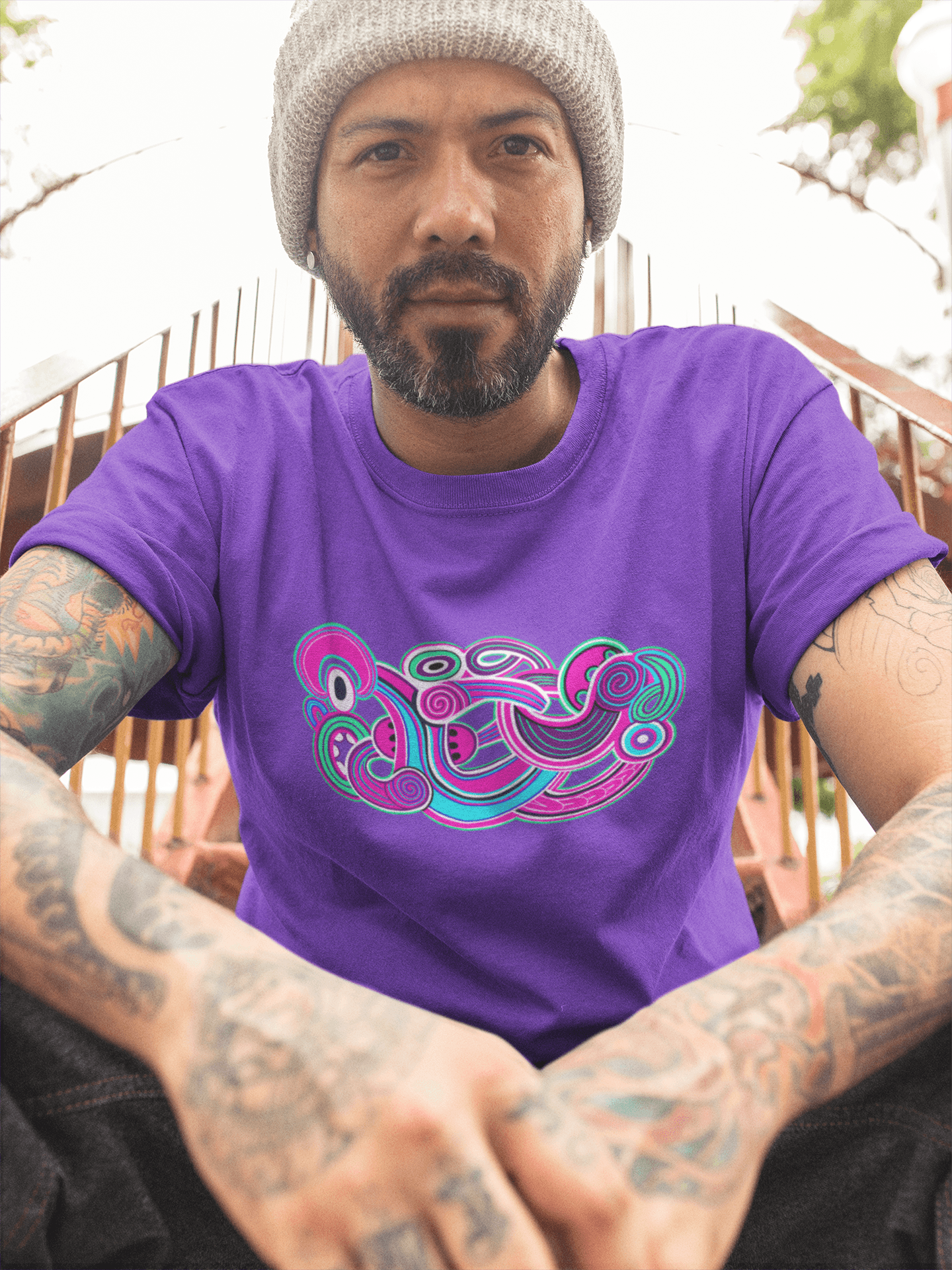Te Tihi O Kahukura - T-shirt (Pink Design) - River Jayden Art