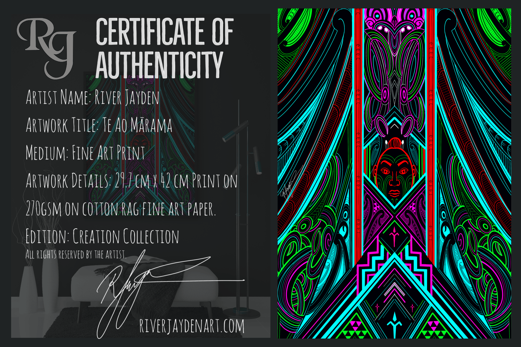 "Te Ao Mārama" - Limited Edition Signed Print - River Jayden Art