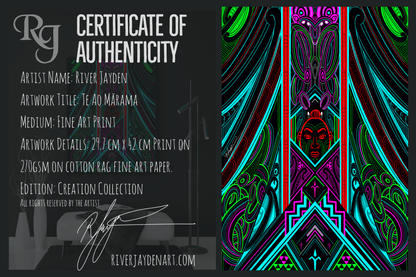 "Te Ao Mārama" - Limited Edition Signed Print - River Jayden Art